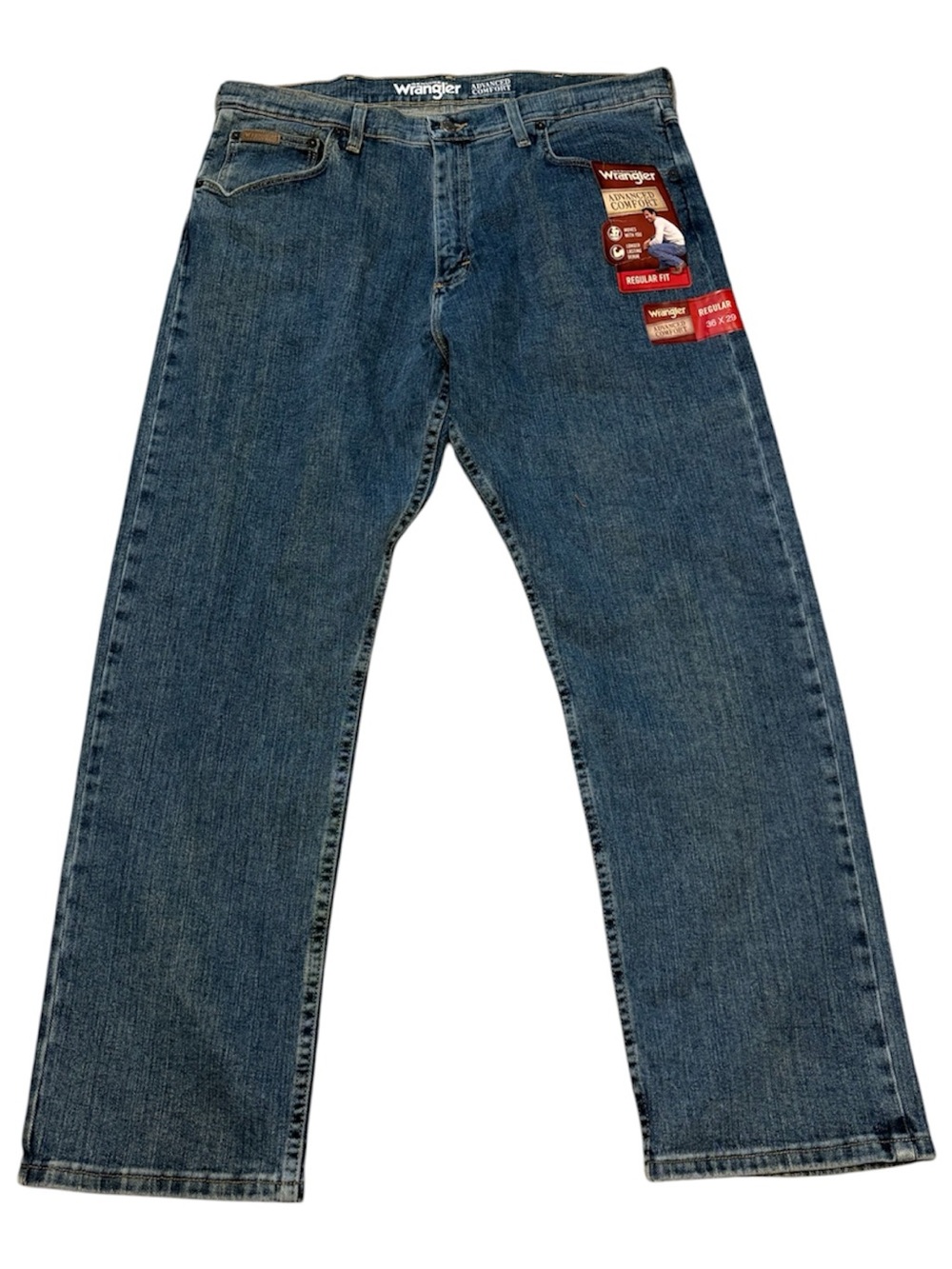 Wrangler Straight Leg Jeans - Medium Blue